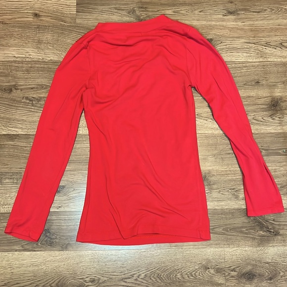 Wet Seal Red Long Sleeve V Neck Size Small - Picture 2 of 3